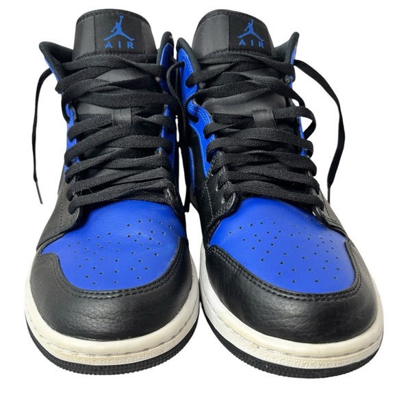 Nike Air Jordan 1 Mid Hyper Royal 2020 Blue Black Size 10 - Picture 3 of 7